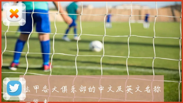 法甲各大俱乐部的中文及英文名称一览表